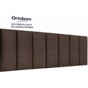 Ver imagem 3 de Cabeceira Painel Imperial Estofada Suspensa Casal Marrom 1,40m - Pc Móveis