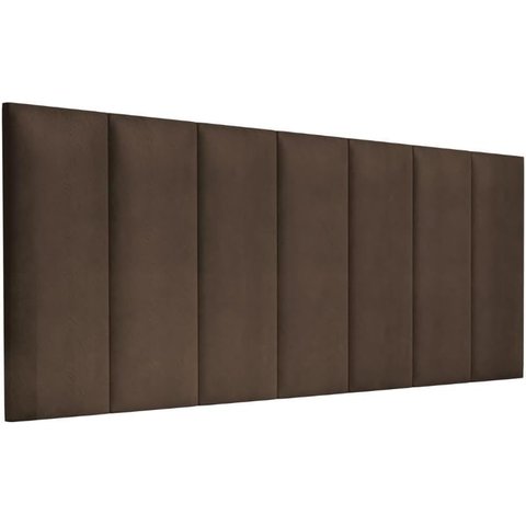 Cabeceira Painel Imperial Estofada Suspensa Casal Marrom 1,40m - Pc Móveis