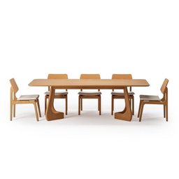 Kit Mesa de Jantar Paineira 240cm e 5 Cadeiras Jandaia Cabecasa Madeiramadeira - 2