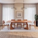 Ver imagem 1 de Kit Mesa de Jantar Paineira 240cm e 5 Cadeiras Jandaia CabeCasa MadeiraOriginals