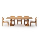 Ver imagem 2 de Kit Mesa de Jantar Paineira 240cm e 5 Cadeiras Jandaia CabeCasa MadeiraOriginals Bege/Amêndoa