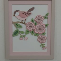 Quadro Coleção Bem-te-vi no Galho - QDBT-03 BH BABY KIDS - 1