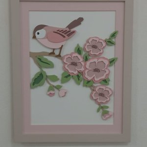 Quadro Coleção Bem-te-vi no Galho - QDBT-03 BH BABY KIDS