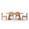 Kit Mesa de Jantar Oval Paineira 210cm e 4 Cadeiras Jandaia Cabecasa Madeiramadeira - 2