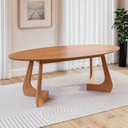 Ver imagem 3 de Kit Mesa de Jantar Oval Paineira 210cm e 4 Cadeiras Jandaia CabeCasa MadeiraOriginals Bege/Amendoa