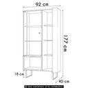 Ver imagem 3 de Cristaleira Porta de Vidro 92cm Orgânica Pé Metal Sindy Nature Z56 - Mpozenato
