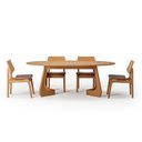 Ver imagem 2 de Kit Mesa de Jantar Oval Paineira 210cm e 4 Cadeiras Jandaia CabeCasa MadeiraOriginals