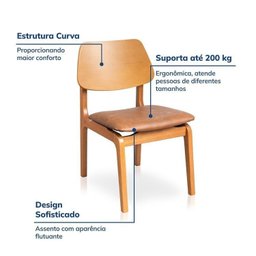 Kit Mesa de Jantar Oval Paineira 210cm e 4 Cadeiras Jandaia CabeCasa MadeiraMadeira - 13