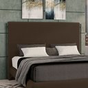 Ver imagem 2 de Cabeceira Design para Cama de Casal Bezos Pés em Madeira Veludo Marrom G91 - Gran Belo