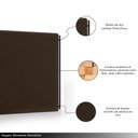 Ver imagem 3 de Cabeceira Design para Cama de Casal Bezos Pés em Madeira Veludo Marrom G91 - Gran Belo