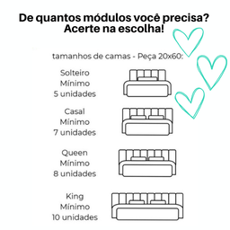 Cabeceira De Cama Box Módulo Estofado 60x20 - Corino Preto - 3