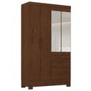Ver imagem 1 de Guarda Roupa Solteiro 4 Portas com Espelho Primor 121x209 cm Jacaranda Zanz