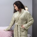 Ver imagem 2 de Roupão Appel Plush Flannel Estampado Toque Macio Cor:ornamento;tamanho:p