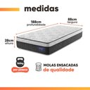 Ver imagem 3 de Colchão Solteiro Molas Ensacadas Euro In Atlantic 88x188x28cm