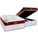 Ver imagem 1 de Cama Box Baú King: Colchão Molas Bonnel Plumatex Superlastic Destiny + Base Crc Courano White (