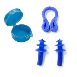 Kit Protetor de Ouvido Tampao Nariz Prendedor Nasal Anatomico Natacao Adulto Infantil Auricular com - 4