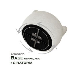 Poltrona Orgânica Atemporal Base Giratória Eloah Bouclé Italiano Off White - 4