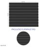 Painel Canaletado Preto - 1,22 x 1,22 + Canaletas Pretas - 1