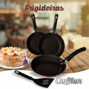 Ver imagem 6 de Jogo Kit Frigideira Francesa 16/18/20 Cm de Diâmetro + Espátula