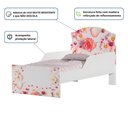 Ver imagem 5 de Cama Infantil com Colchão Rosas Simples MDF Branco Mini Cama Cambel Móveis