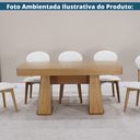 Ver mais imagens de Mesa Jantar Extensível Ilhabela Nacional Móveis Retangular 162cm (largura) Base e Tampo Madeira Am