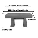 Ver imagem 7 de Mesa Jantar Extensível Ilhabela Nacional Móveis Retangular 162cm (largura) Base e Tampo Madeira Am