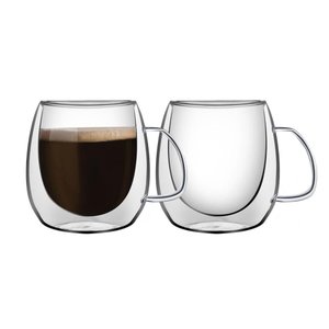 Conjunto de Xícaras Tramontina para Chá e Cappuccino 300ml 2 Peças Vidro Duplo 64760460