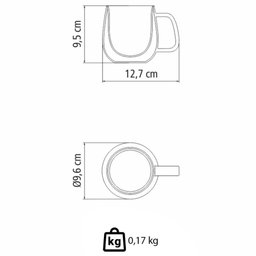 Conjunto de Xícaras Tramontina para Chá e Cappuccino 300ml 2 Peças Vidro Duplo 64760460 - 3