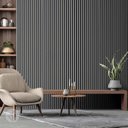 Ver mais imagens de Painel Ripado Interno Liso de Poliestireno 290cm x 14cm 0,10cm Espessura Formaco Decor Cinza