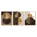 Ver imagem 4 de Kit 3 Quadros Decoração Ambiente Escritório Formas Geométricas