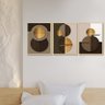 Kit 3 Quadros Decoração Ambiente Escritório Formas Geométricas - 3
