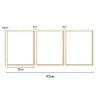 Kit 3 Quadros Decoração Ambiente Escritório Formas Geométricas - 5