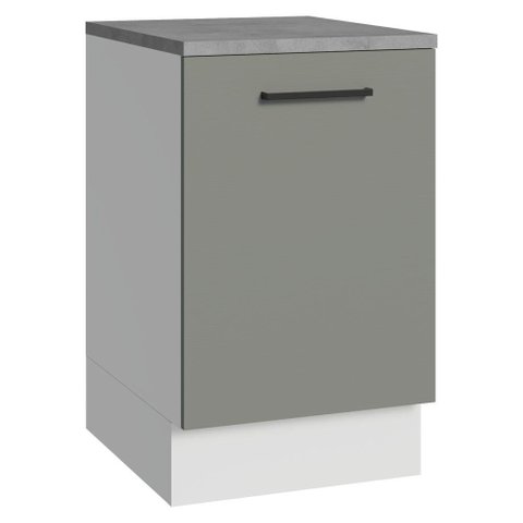 Balcão de Cozinha 50cm 1 Porta Branco/cinza Agata Madesa