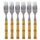 Ver imagem 1 de Jogo Garfo de Mesa Bambu em Inox 6 Peças