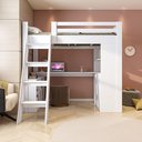 Ver imagem 4 de Cama Office Infantil Multifuncional com 6 Gavetas e Escrivaninha Micenas Yescasa