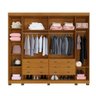 Guarda Roupa 6 Portas Ripadas 6 Gavetas Arezzo - Benetil Cor:cinamomo - 5