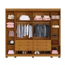 Ver imagem 4 de Guarda Roupa 6 Portas Ripadas 6 Gavetas Arezzo - Benetil Cor:cinamomo