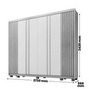 Ver imagem 2 de Guarda Roupa 6 Portas Ripadas 6 Gavetas Arezzo - Benetil Cor:cinamomo