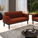 Ver imagem 2 de Sofá 2 Lugares Namoradeira Madeira Preto Marisa Bouclê Terra D03 - D’Rossi