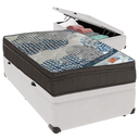 Ver imagem 1 de Cama Box Baú e Colchão Iso Superpocket Molas Ensacadas Solteiro Ortobom: Branco