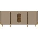 Ver imagem 4 de Aparador Buffet Bessa 4 Portas Tampo em MDF Fendi Carvalho 180cm Lyam Decor