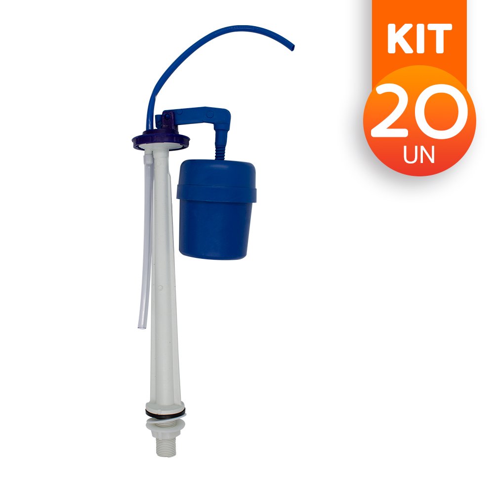 Reparo Mecanismo Polyutil Kit Entrada D’água Boia Descarga Caixa Acoplada Universal (Kit C/20 peças) - 1