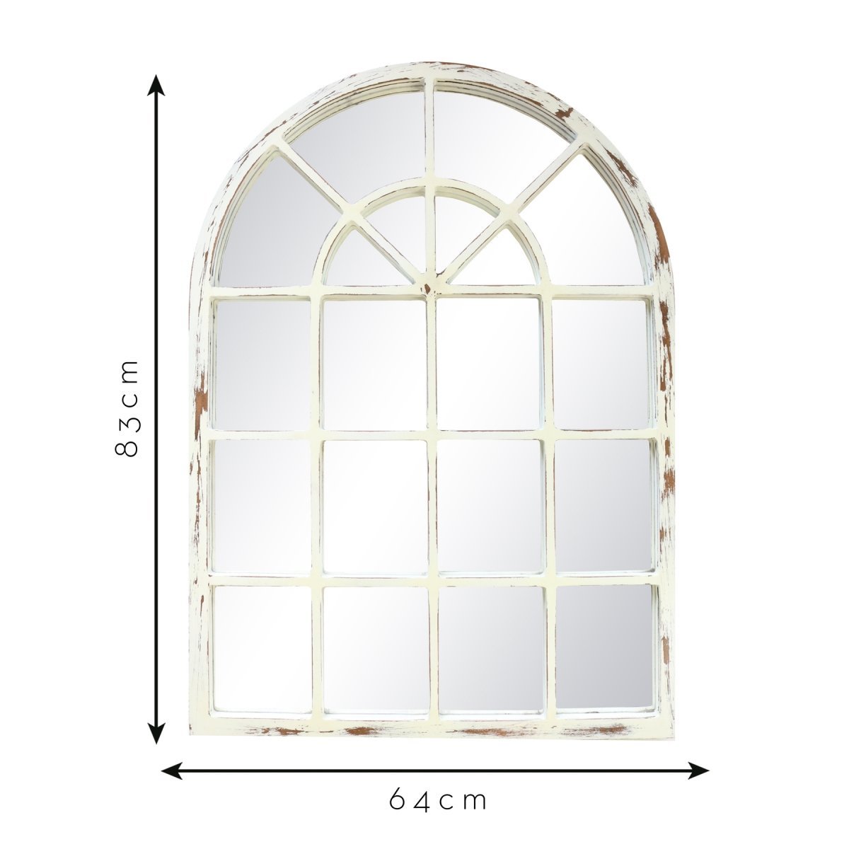 Espelho Emoldurado Vitral Patina Branca 83x64cm Capela - 4