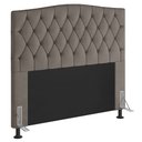 Ver imagem 1 de Cabeceira Estofada Cama Box Casal Queen Size Greta 160cm com Frame Suede Bege - Abmaza