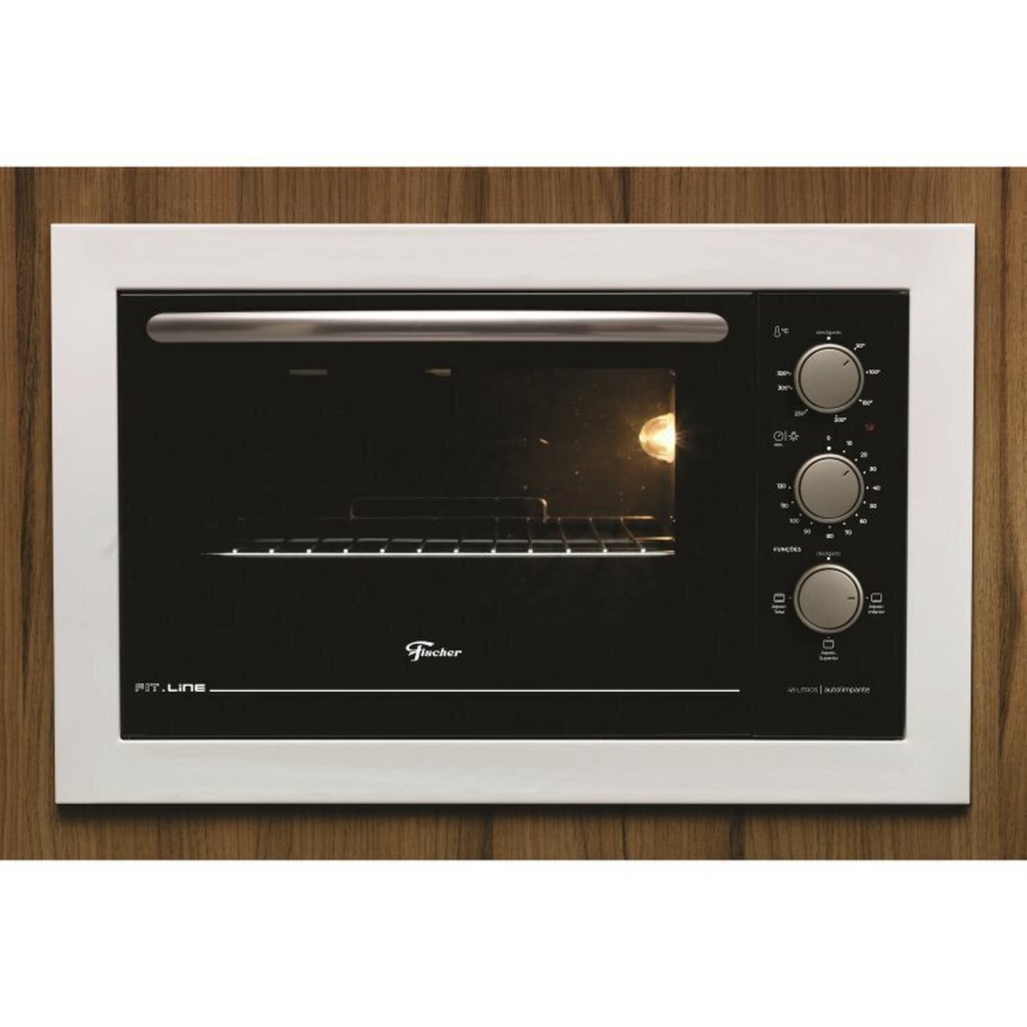 Conjunto de Embutir Forno Elétrico 48L e Micro-ondas 25L Fit Line Branco 127v Fischer - 3