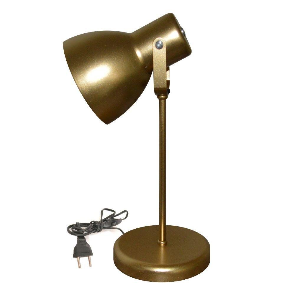 Abajur Luminária de Mesa Articulada Dourado - 2