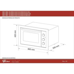 Conjunto de Embutir Fischer com Forno Elétrico 48L + Micro-ondas 25L Fit Line 220v - 2