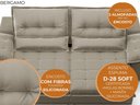 Ver imagem 4 de Sofá Bergamo 2,10m Retrátil e Reclinável Veludocristal Fendi - Netsofas