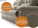 Ver imagem 5 de Sofá Bergamo 2,10m Retrátil e Reclinável Veludocristal Fendi - Netsofas