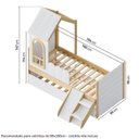Ver imagem 3 de Guarda-Roupa Modulado Wave e Bicama New Garden Casatema MadeiraOriginals Branco/Marrom